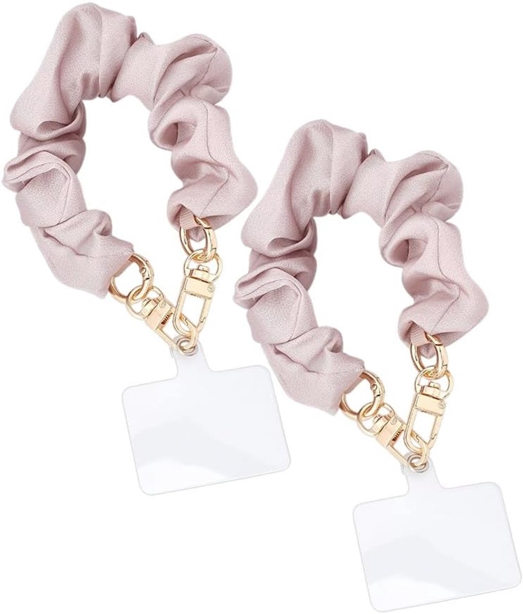 Telefoon lanyard 2 stks - elastisch unisex - scrunchie ontwerp - veilig voor je telefoon - ShopVlot
