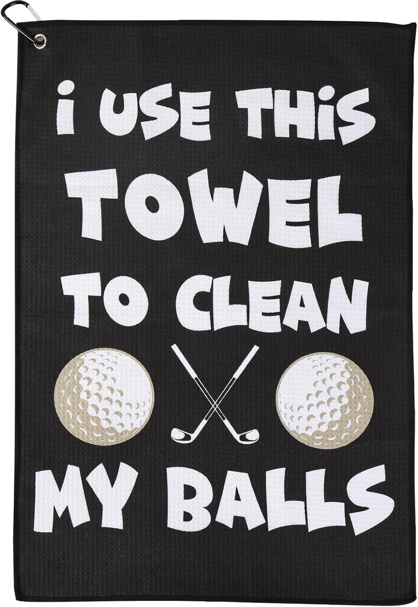 Golf handdoek - Wafel microvezel - Grappig cadeau voor mannen - Super absorberend en snel drogend - ShopVlot
