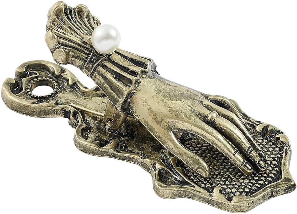 Boekpagina houder clip - Vintage handgevormd - Antiek bronzen met imitatie parel - Perfect voor boekenliefhebbers - ShopVlot