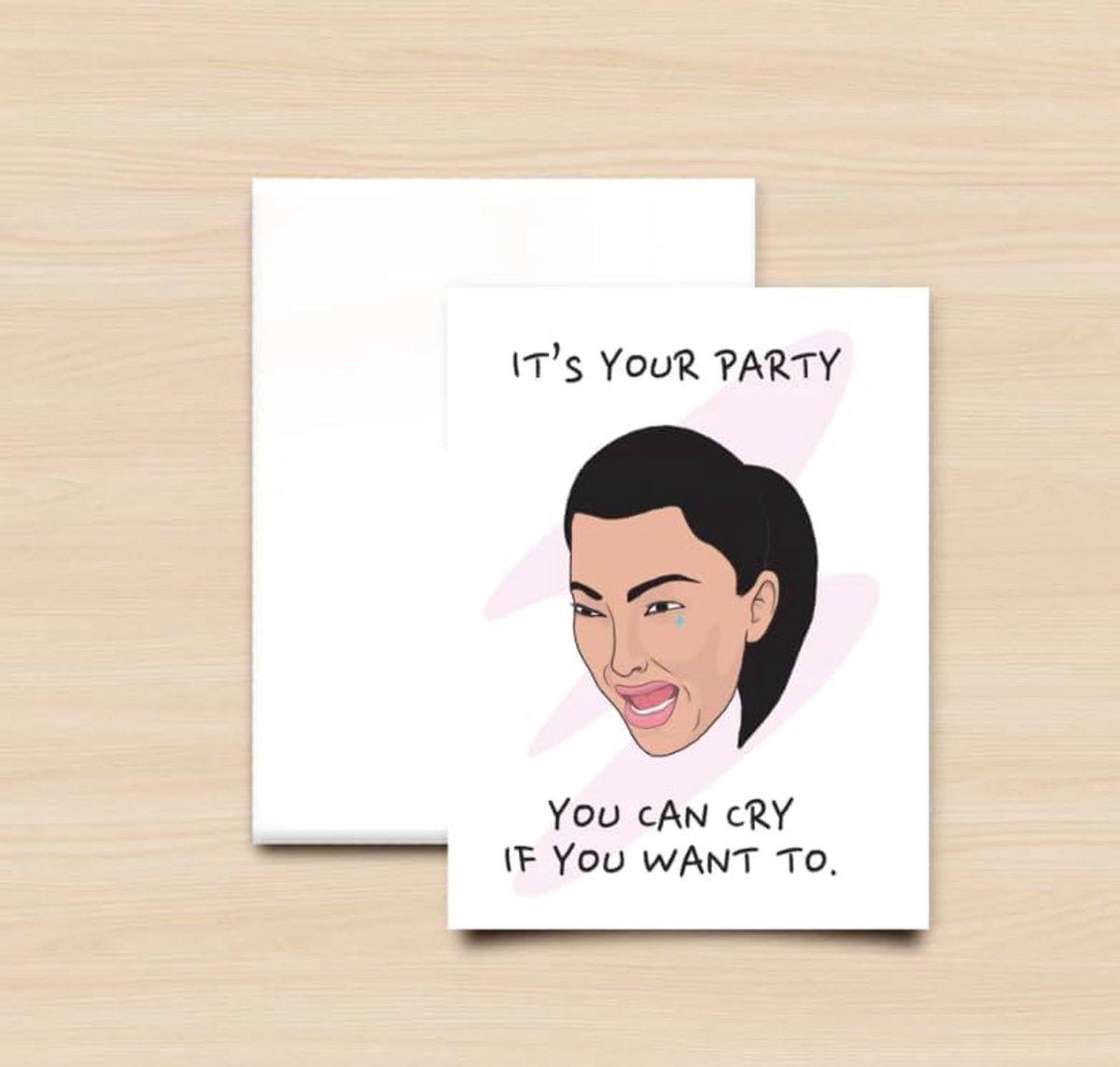 Wenskaart Kim Kardashian - A5 formaat - Glanzend design - Perfect voor elke gelegenheid - ShopVlot