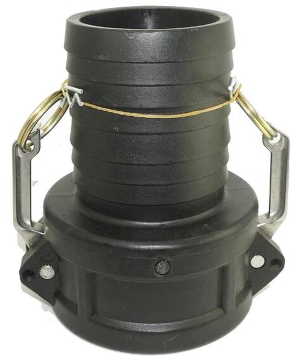 Camlock C Adapter - Vrouwelijke Pijp Connector - Hoogwaardige Kunststof - Zwart - Tuinslang Fitting - Geschikt voor Tank en Vaten