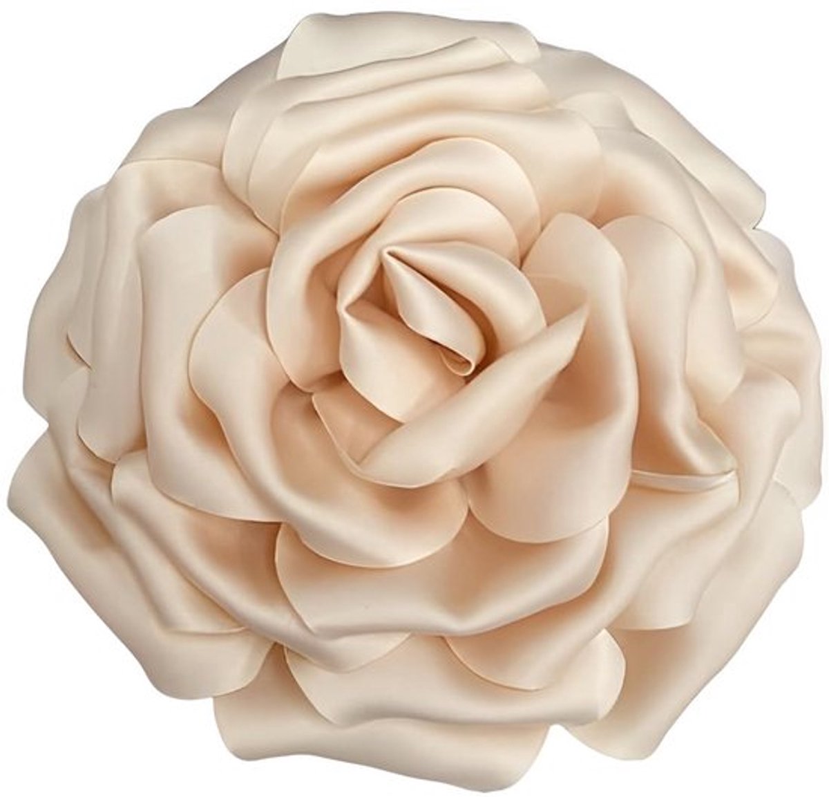 Rozenbroche 16 cm oversized - Luxe zijden satijn - Bruiloft - Feest - Sieraden - Meesterlijk handgemaakt - Bloemspeld