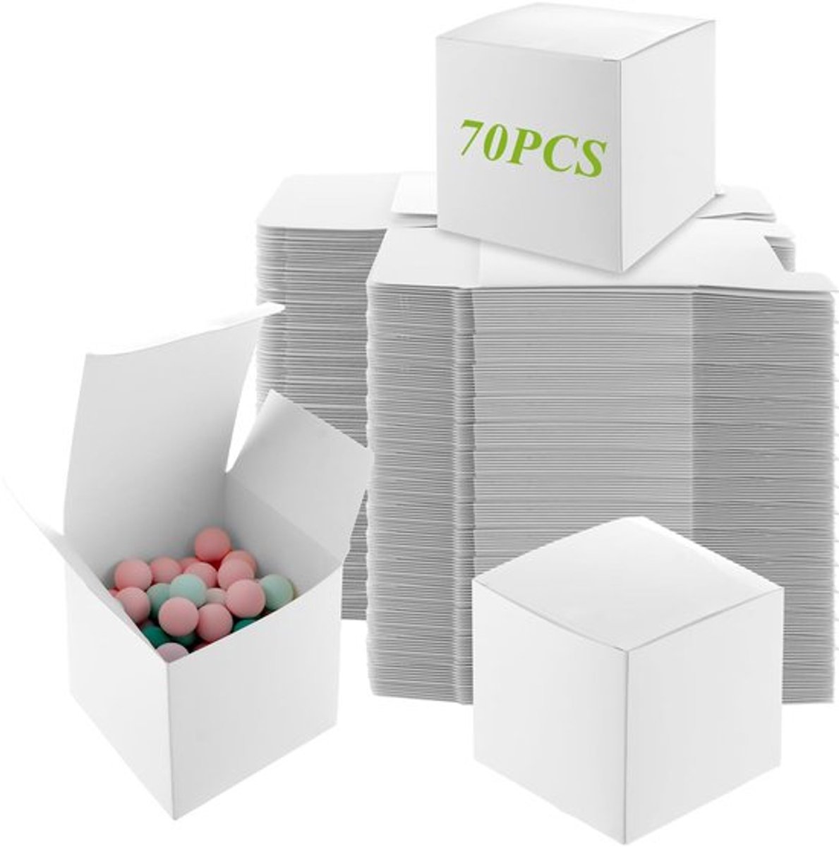 Verzenddozen 10x10x10 cm - 70 Stuks Kleine Kartonnen Dozen voor Cadeau en Verzending
