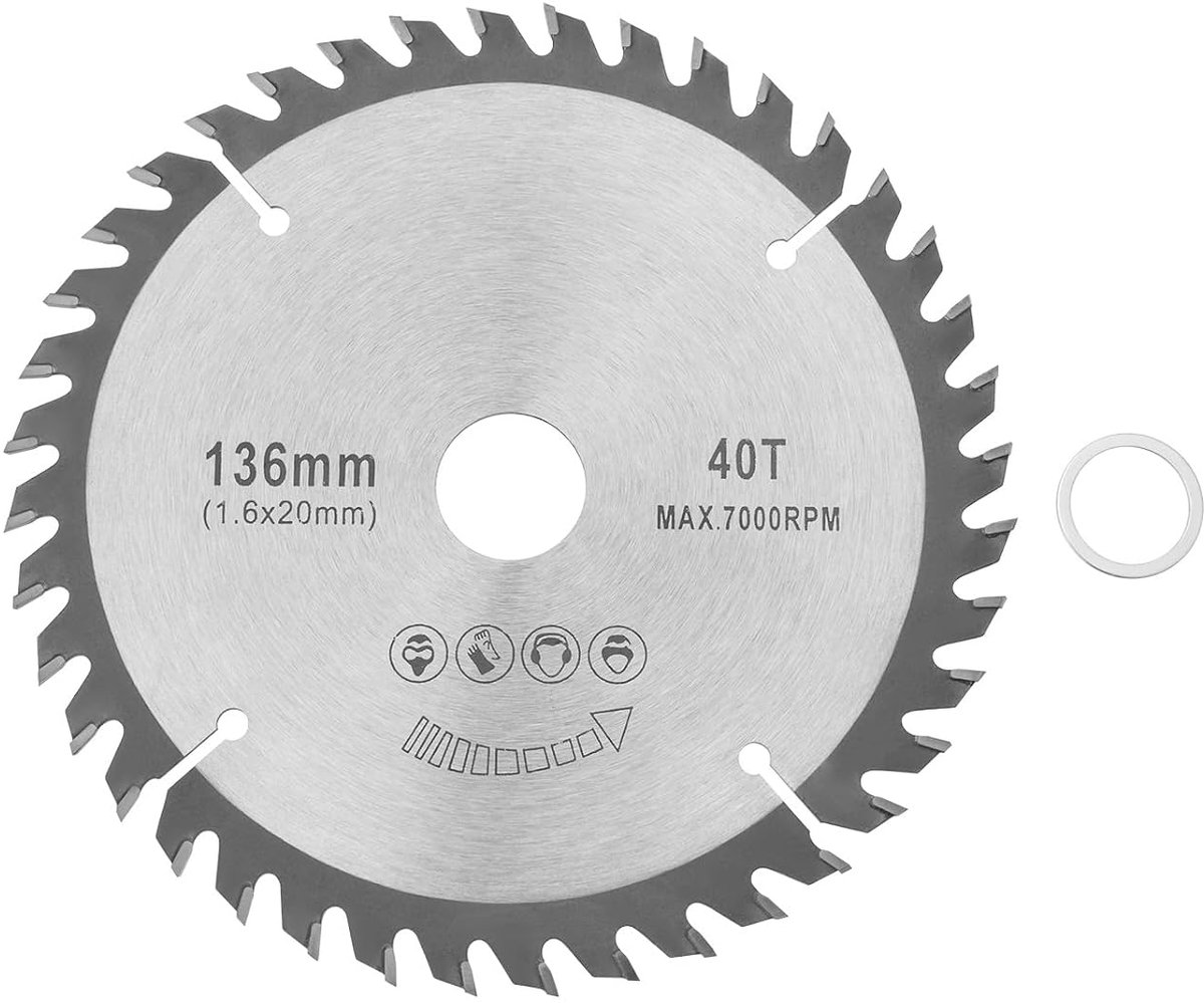 Cirkelzaagblad 136mm - TCT 40T - Geschikt voor hout, kunststof, aluminium en koper - Ideaal voor precisie sneden - ShopVlot