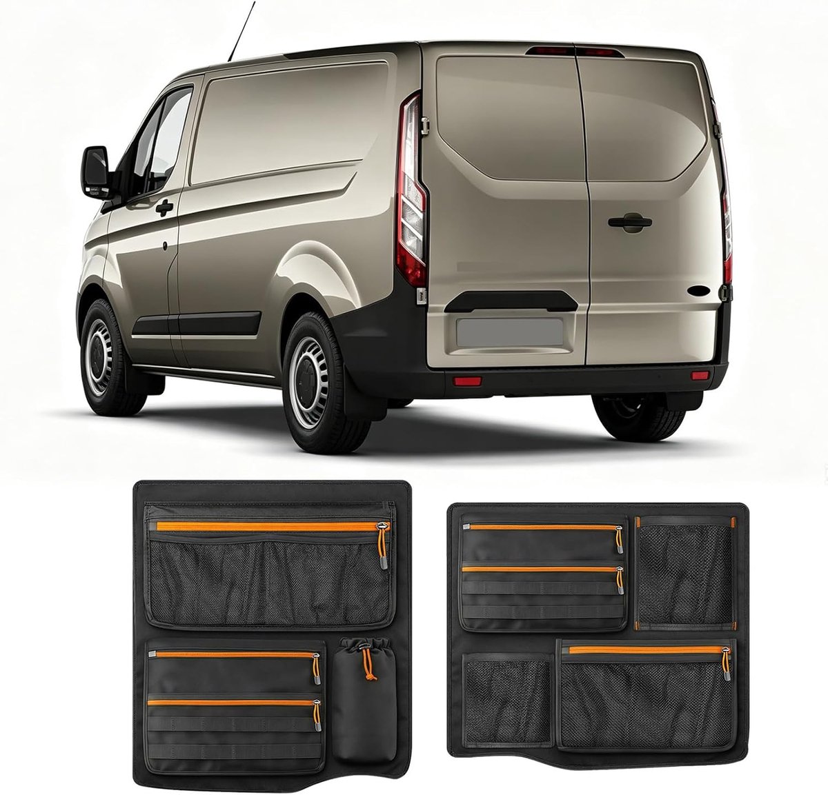 Opbergzak voor schuurdeur - Vouwbaar - Grote capaciteit - Ideaal voor gereedschap in Ford Transit Custom - ShopVlot