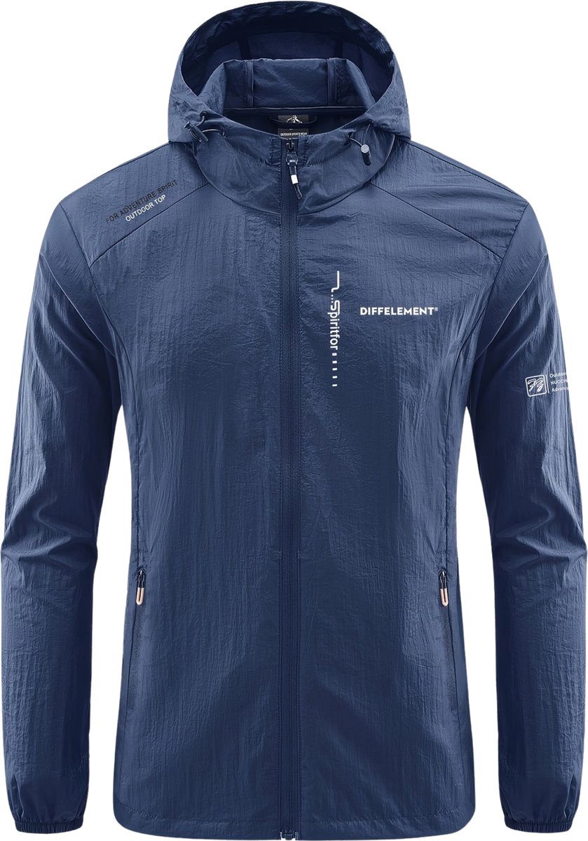 Currero Zomerjas Heren Tussenjas Zomerjack Volwassenen Windjack Windbreaker Outdoor Zee Blauw