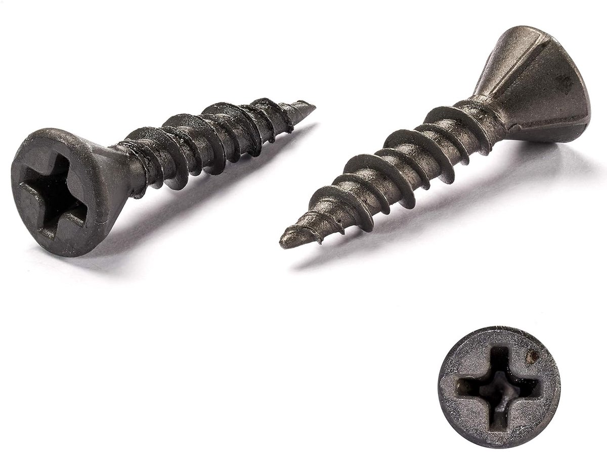 Premium Gypsum Fiberboard Screws, 0.5 x 19 mm - Fibre-cement board screws, gypsum screws, drywall screws, universal - ShopVlot