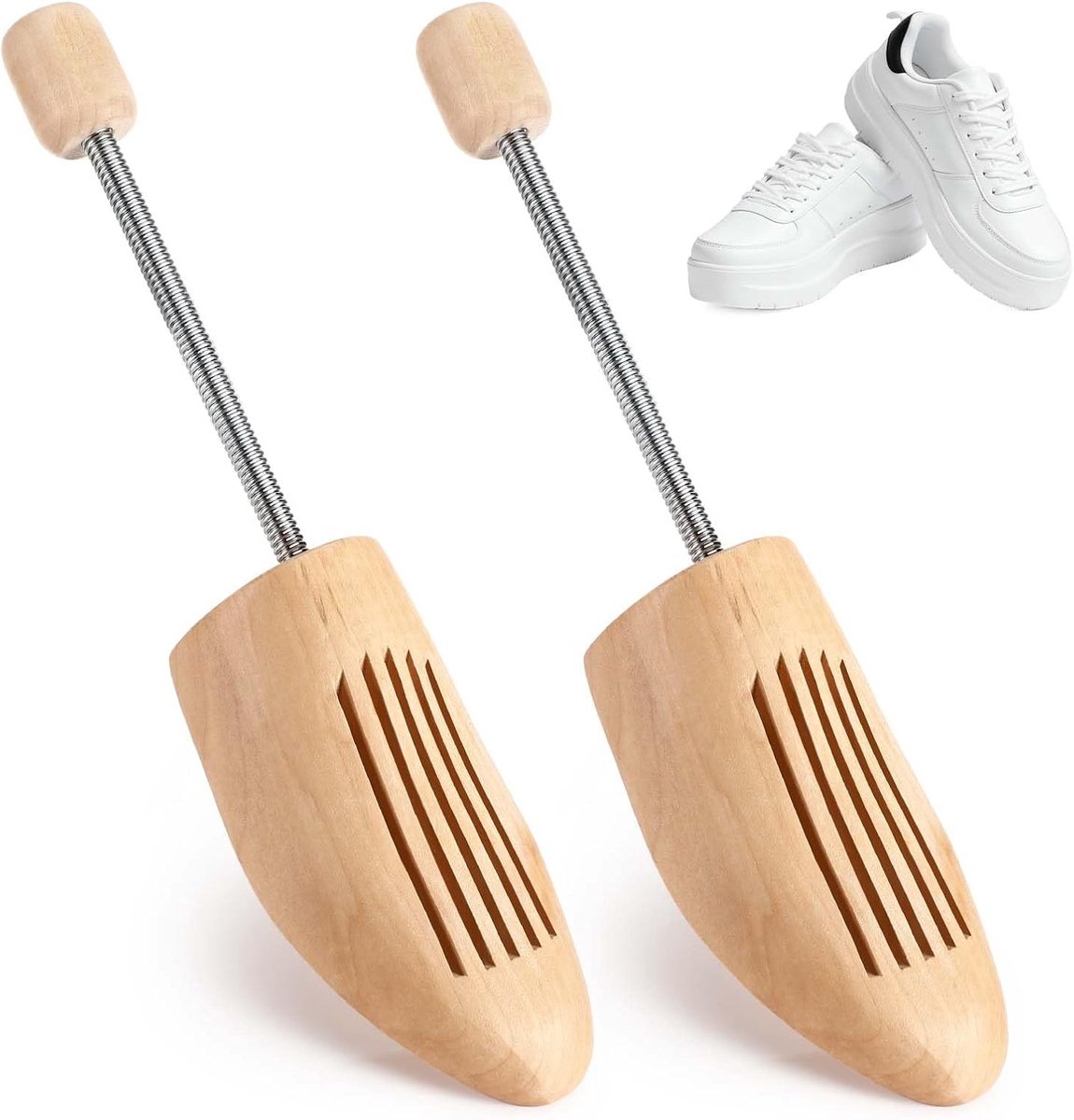 Shoe Stretcher Wood, 2 PCS Men Women Shoe Tensioner, Shoe Tensioner, Metal Shoe Tensioners, Shoe Stretchers Made of - ShopVlot