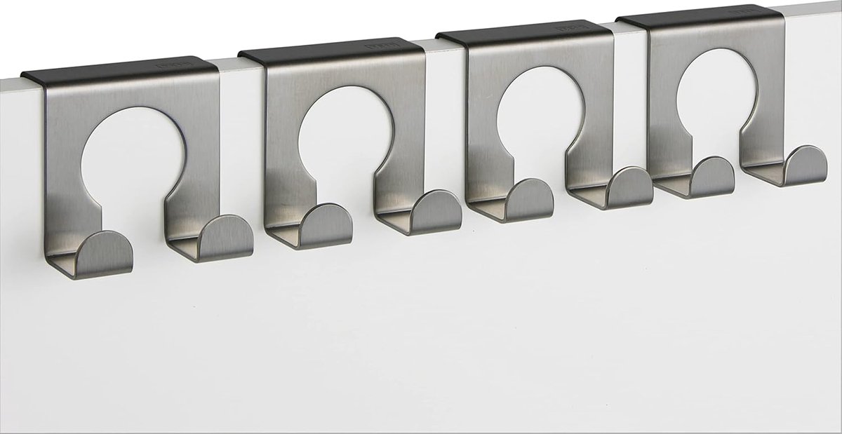 TP-Products 16114 Clothes Hook, Door Hook, Wardrobe, Wardrobe, 4 Hooks, 5 x 5 cm - ShopVlot