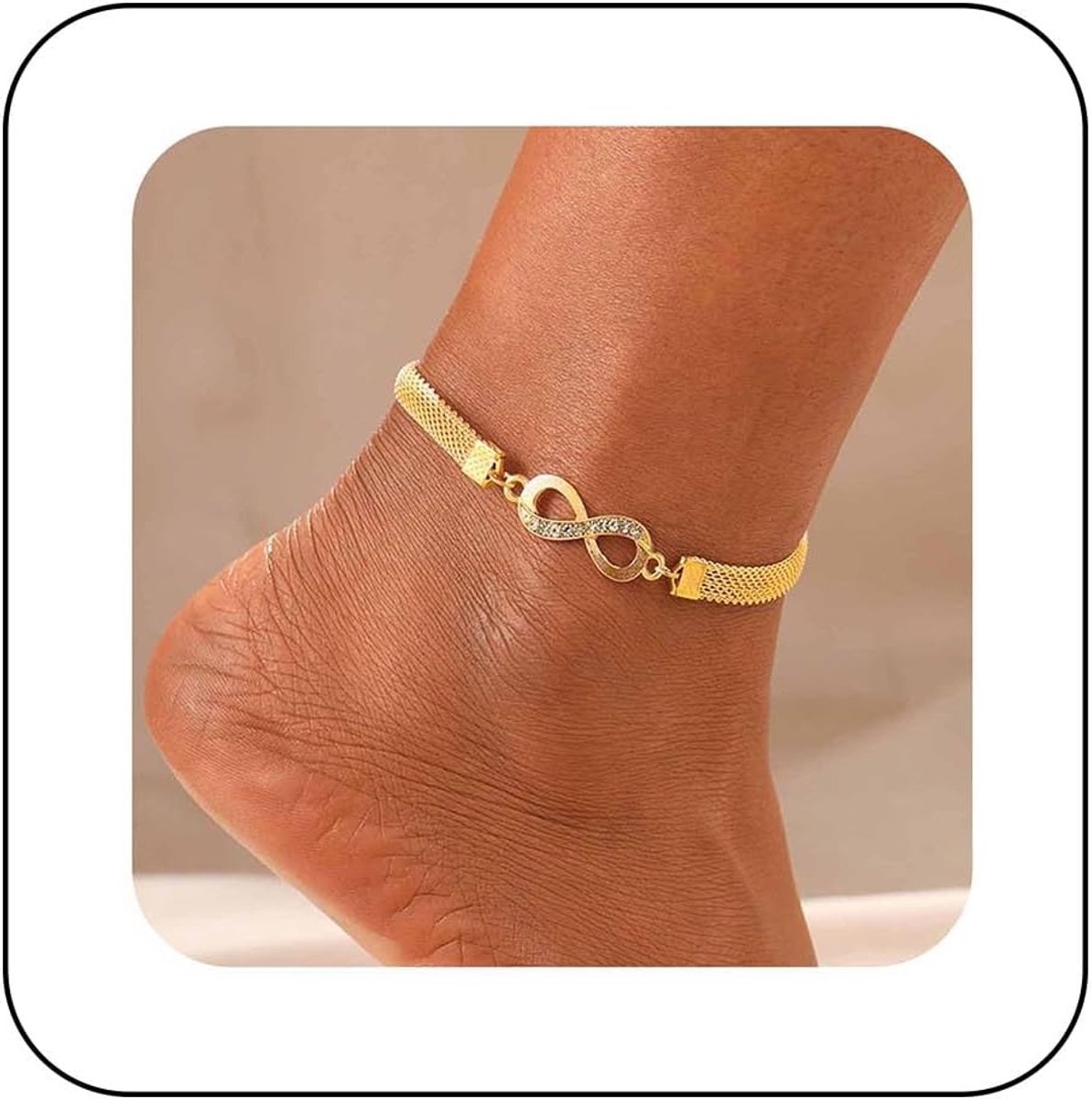 Boho Anklet Bracelets Chunky Rope Ankle Chain Statement Infinity Palm/Cross Anklet Summer Beach Foot Chain Jewelry for - ShopVlot