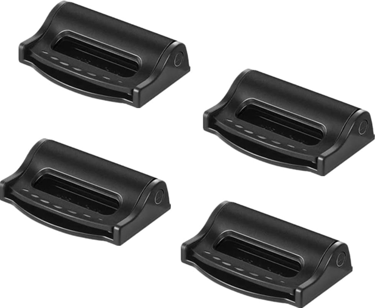 Pack of 4 Car Seat Belt Adjusters Seat Belt Adjuster Neck Protection Shoulder Strap Clips for Adults Kids Black - ShopVlot