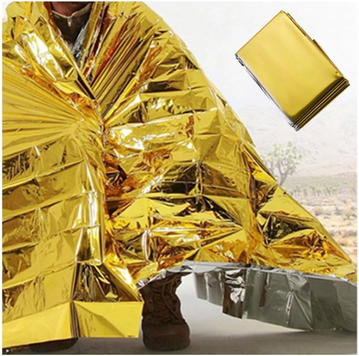 Thermal Blanket 6 Pieces Outdoor Emergency Blanket Emergency Blanket Mountain Hiking Thermal Blanket for Hiking - ShopVlot