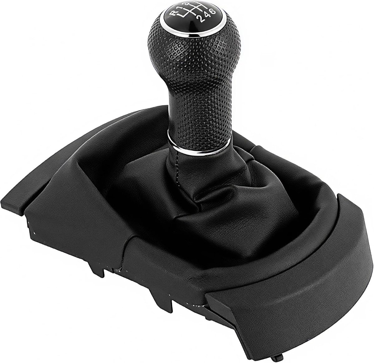 Versnellingspookknop, zwart, 5/6 versnellingen, 12 mm, compatibel met Seat Ibiza 2002, 2003, 2004, 2005, 2006, 2007 - ShopVlot