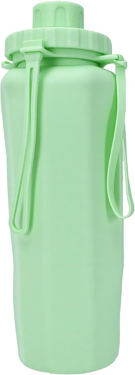 Opvouwbare Waterfles - Siliconen Fles - Reizen en Sport - Compact Opvouwbaar - 600 Ml - Blauw