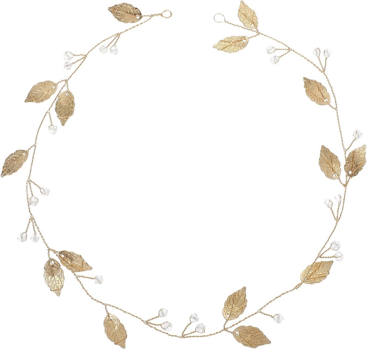 Minkissy Bridesmaid Hair Wreath Bridesmaid Hair Wreath Wedding Headpiece (Gold) - ShopVlot