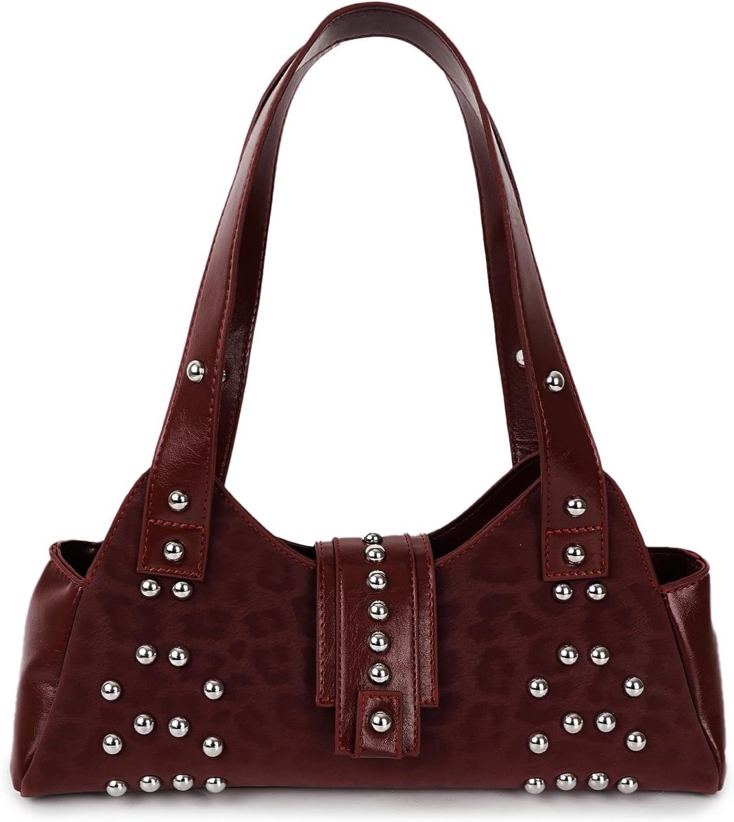 Y2K Women's Handbag, Elegant Faux Leather Shoulder Bag, Small Handbag with Zip, for Work and Daily Use - ShopVlot