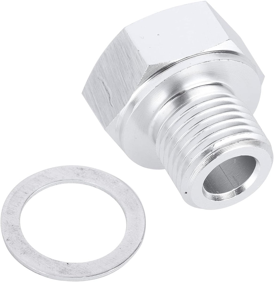Socket Adapter NPT 1/8 Female Metric M12X1.5 Male Accessory Aluminum Sturdy Stable Precision Long Lasting Use - ShopVlot