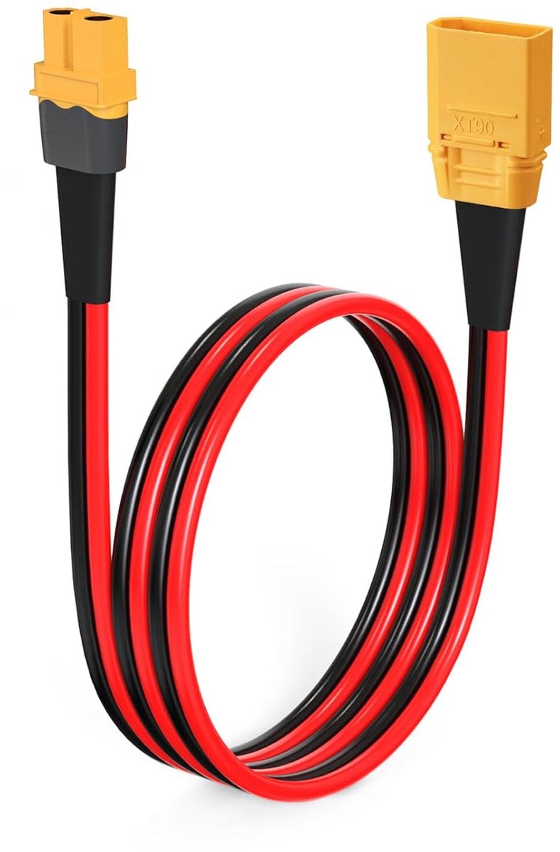 ELFCULB XT60 naar XT90 kabel, 10AWG verlengkabel voor RC Lipo FPV drone (3 m) - ShopVlot