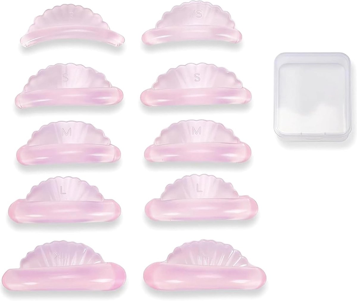 Set van 10 Zelfklevende Silicone Wimperlift Pads, Transparante Roze Shields voor Thuis of Salon Gebruik, Perfect voor Wimperverlenging en Wimperstyling