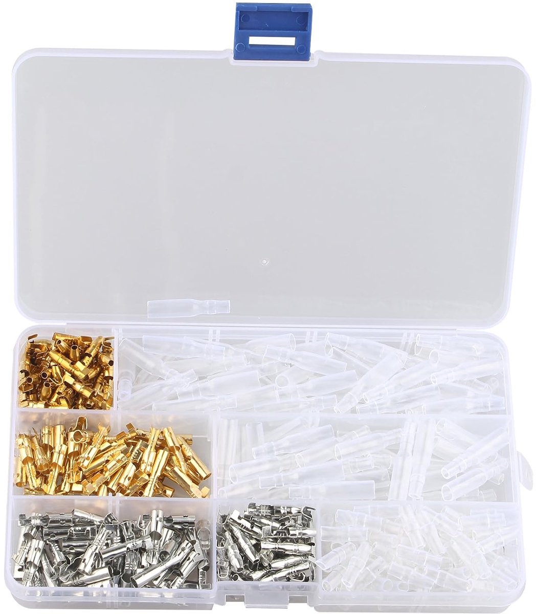100 sets Kit Bullet Connectors 3.9mm Male & Female for Motorcycle Car Truck Bullet Terminals Wire Connector with - ShopVlot