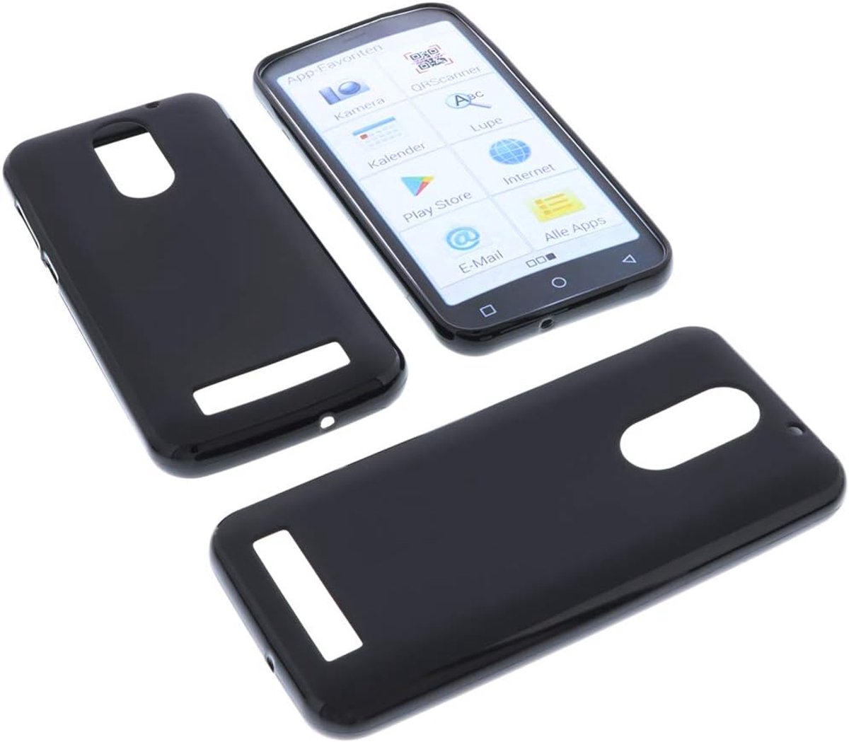 Case Compatible with Emporia Smart 4 Rubber TPU Protection Mobile Phone Case Black - ShopVlot