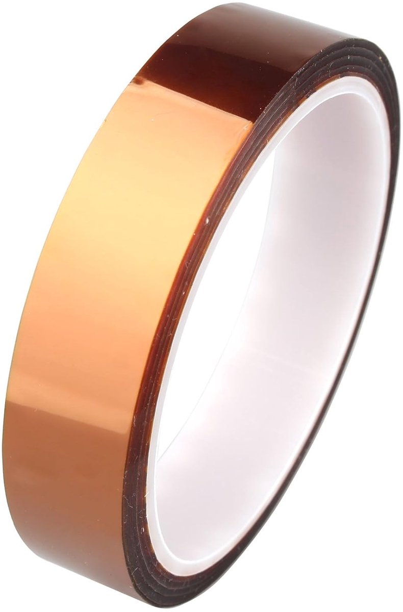 20mm*33m/100ft Polyimide Heat Resistant Adhesive Gold Tape for 3D Printer Platform/Electric Tasks/Soldering - ShopVlot