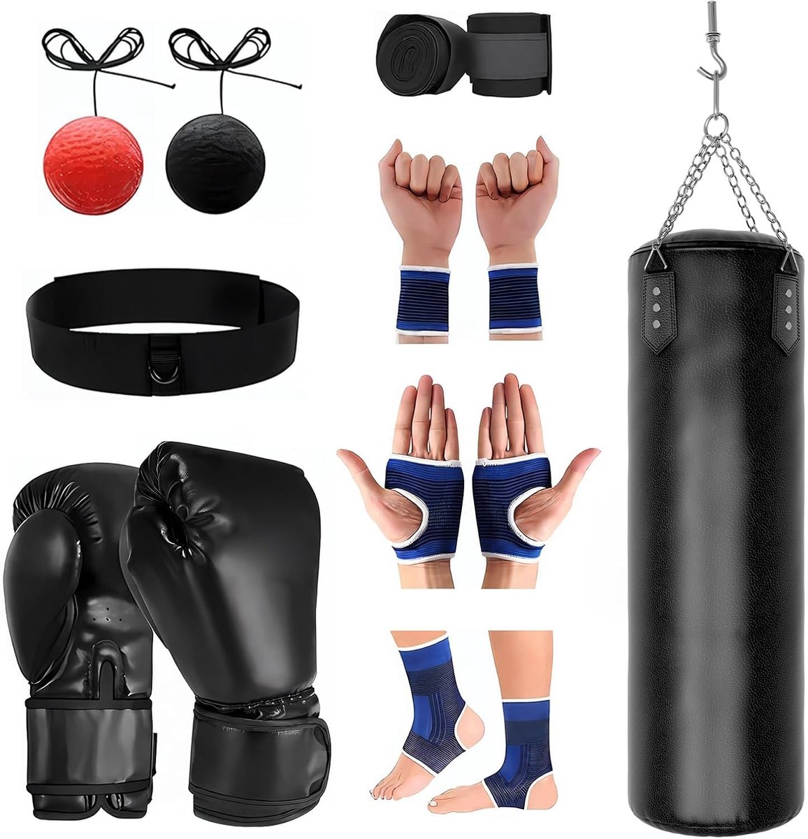 Zware Hangende Bokszak van 120 cm voor Kinderen, Tieners en Volwassenen - Perfect voor Thuistraining en Fitness