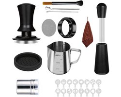 Professionele 28-delige Barista Set met 51mm Koffietamper, Melkopschuimer, Latte Art Pen en Accessoires voor Espresso Bereiding