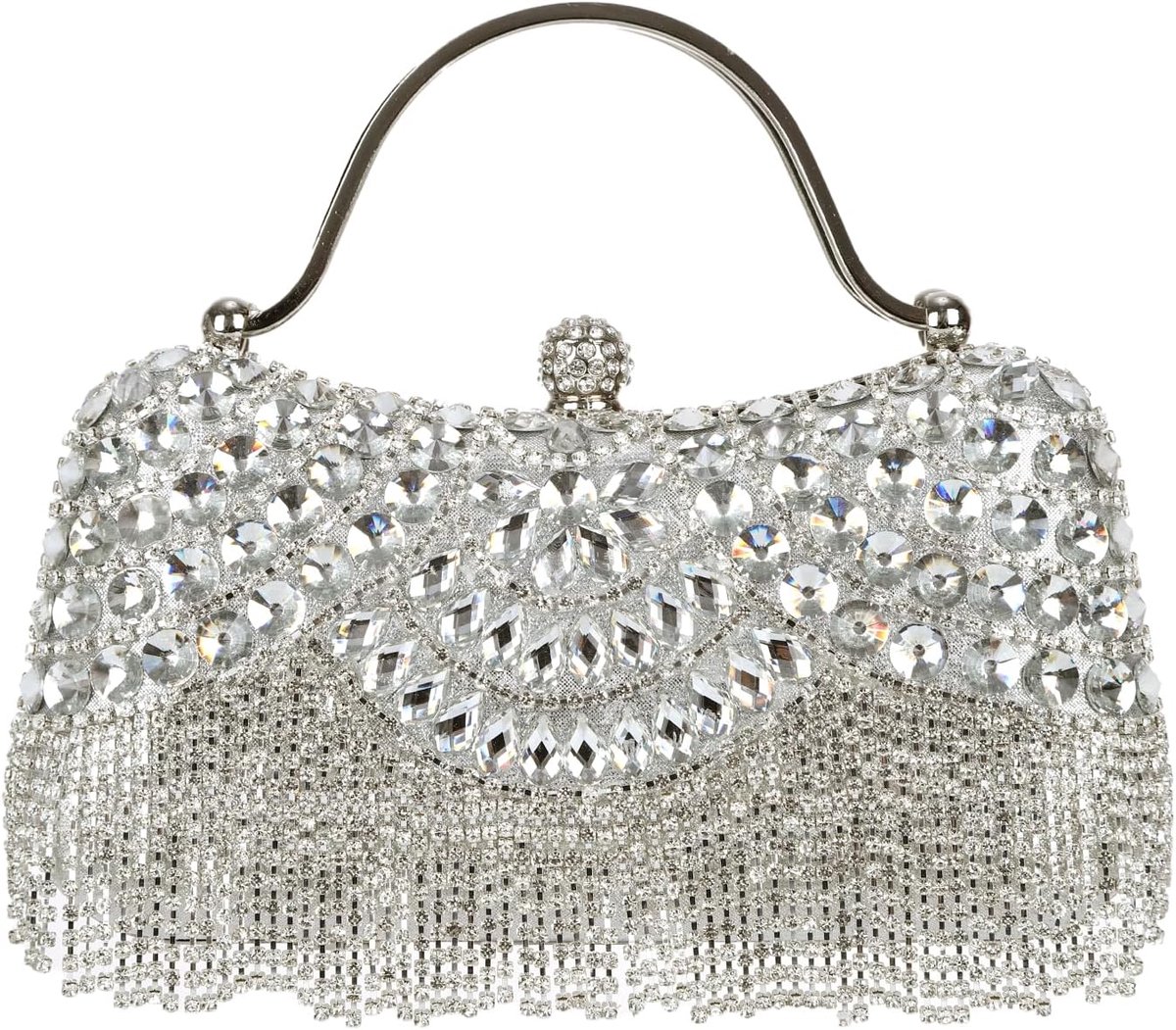 Clutch portemonnees voor vrouwen - sprankelend met strass - kristallen kwastjes - perfect voor bruiloften - ShopVlot