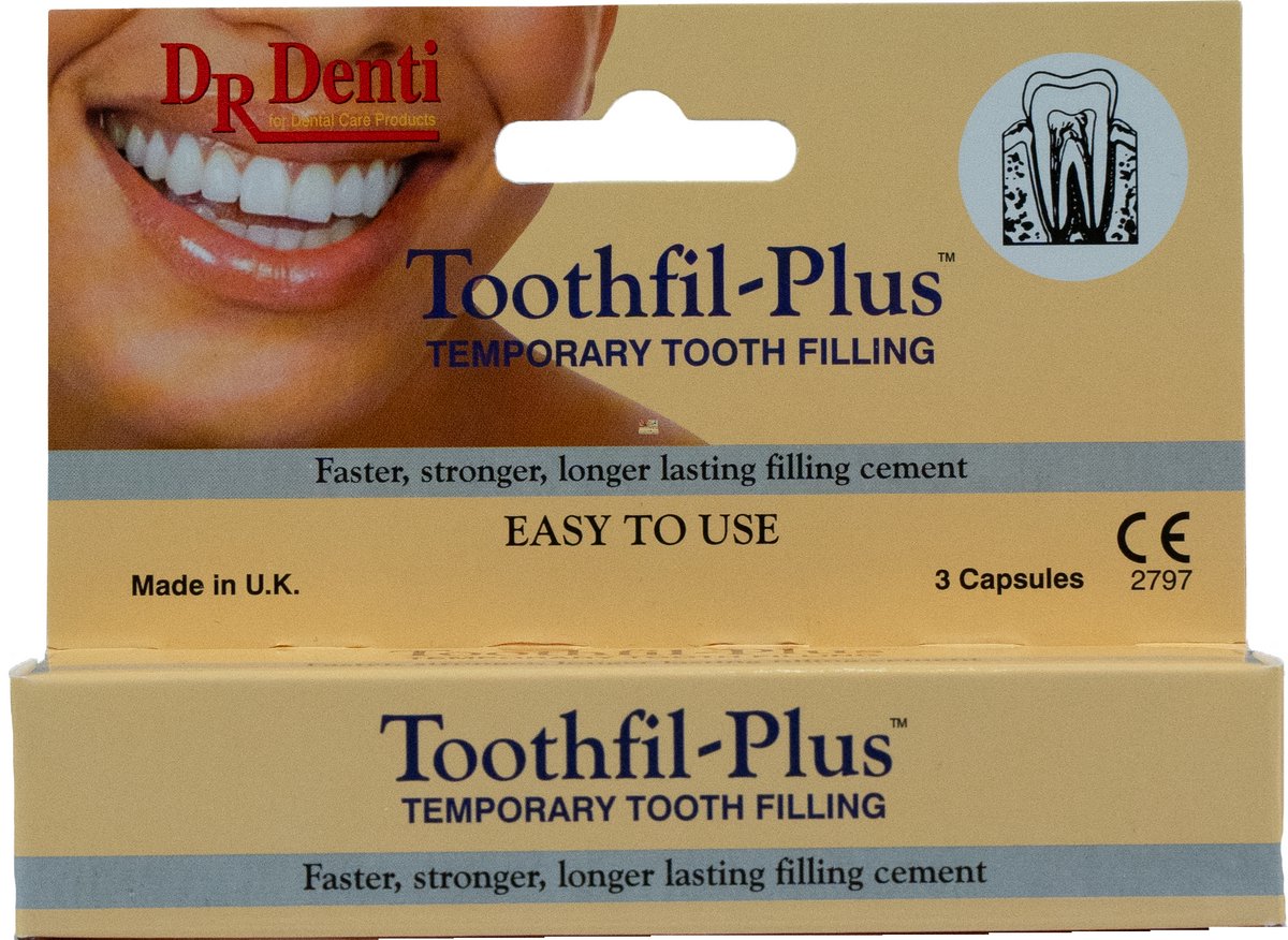 Noodvulling Toothfil-Plus van Dr. Denti extra sterk