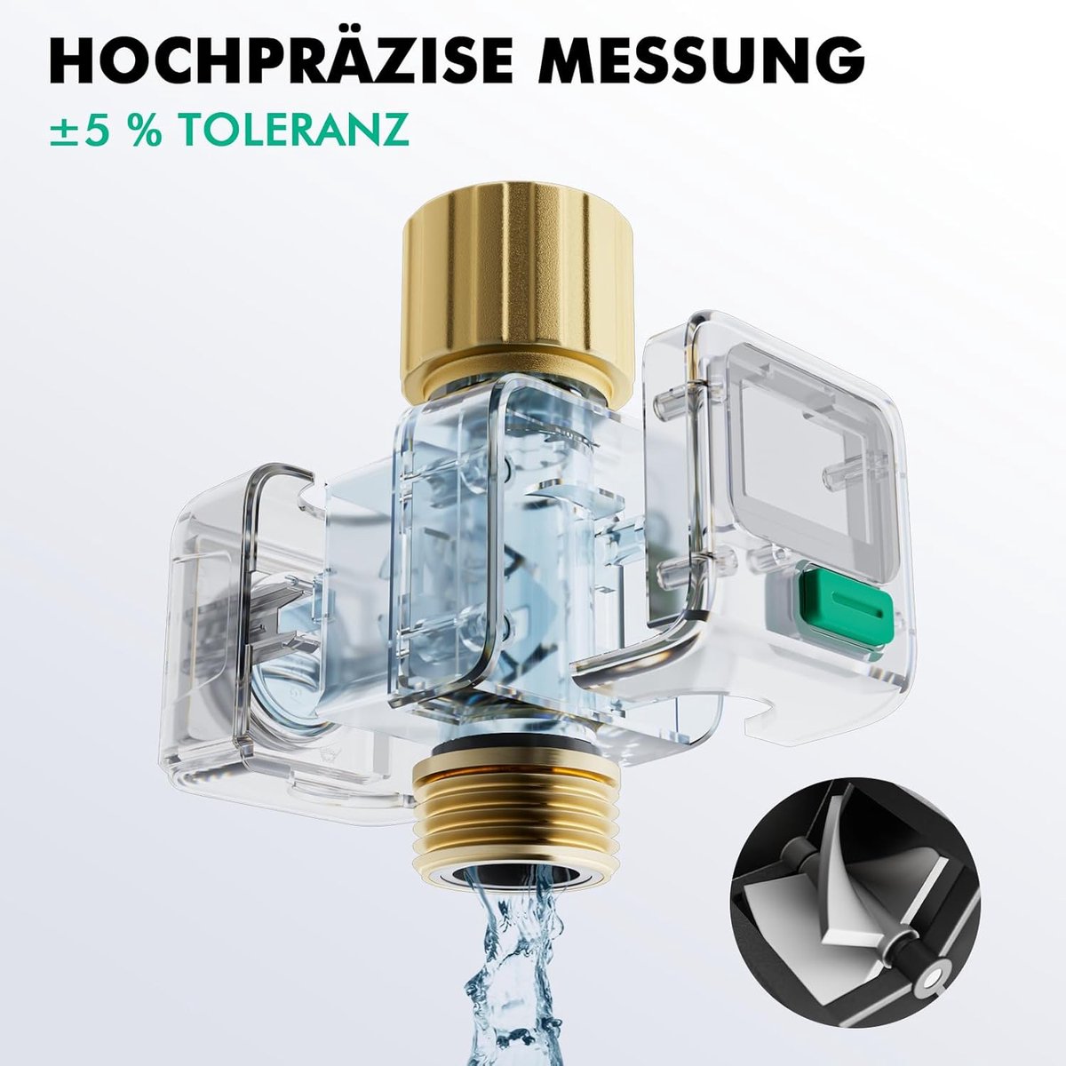 Watermeter met schermverlichting - Pro editie - hoge nauwkeurigheid - ideaal voor tuinirrigatie - ShopVlot