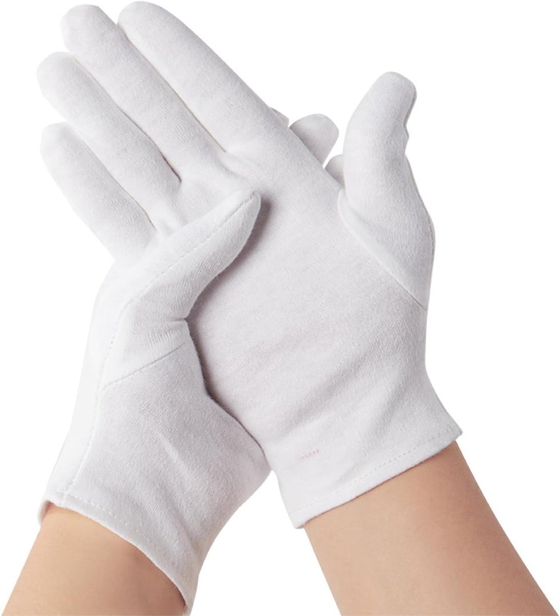 Katoenen handschoenen 3 paar - ademend katoen - huidvriendelijk - ideaal voor huidverzorging - ShopVlot