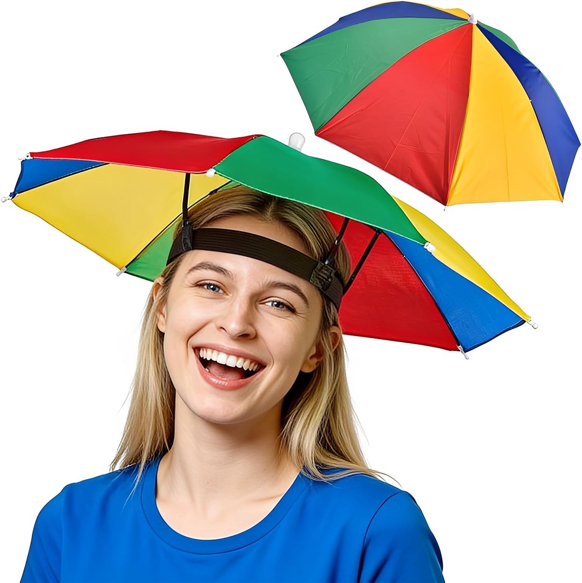 Parapluhoed mini - opvouwbare parapluhoed - met elastische band - ideaal voor festivals - ShopVlot