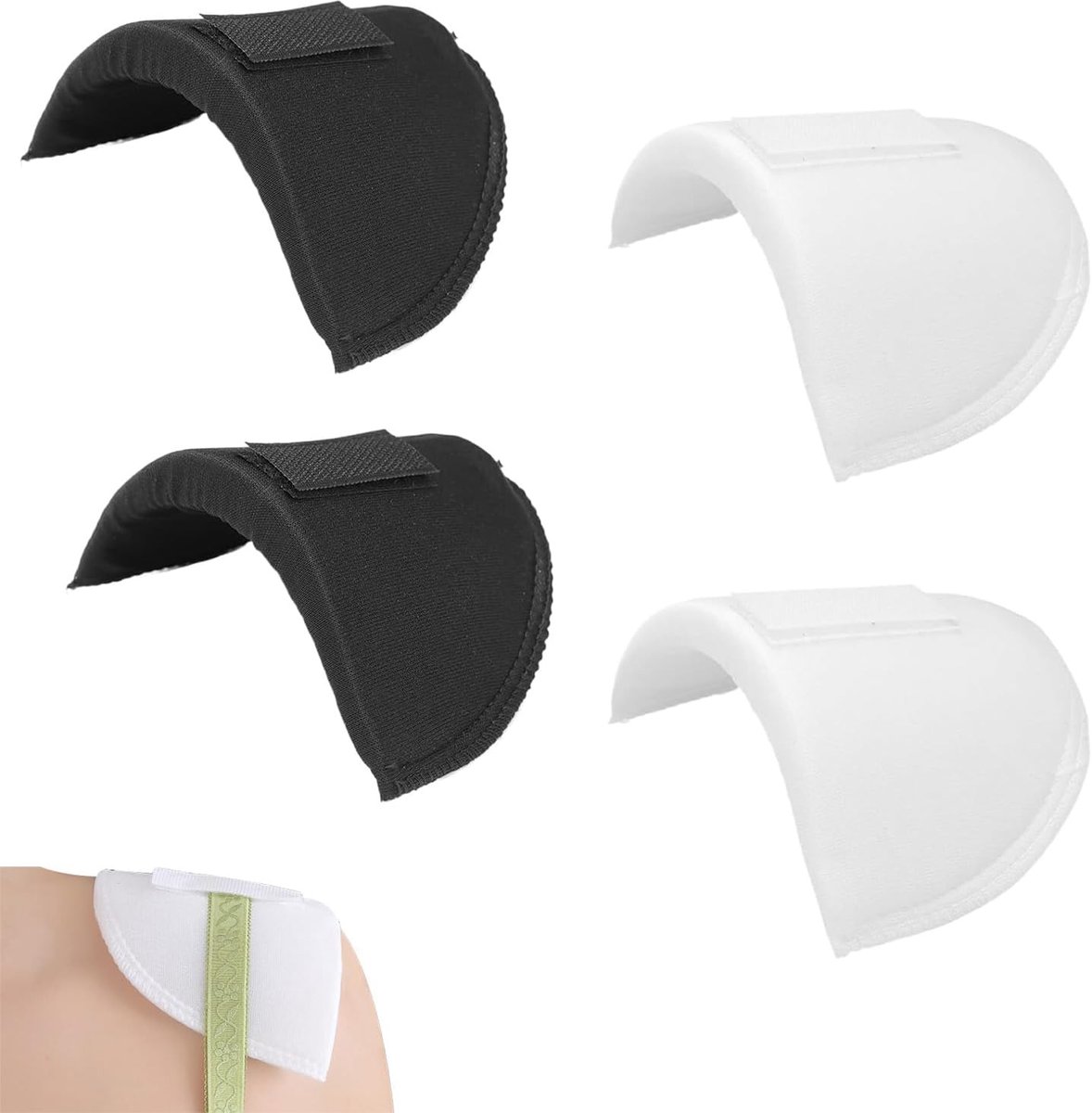 Schoudervullingen 1,5 cm - Universeel met Klittenband - Antislip en Ademend Schuim - ShopVlot