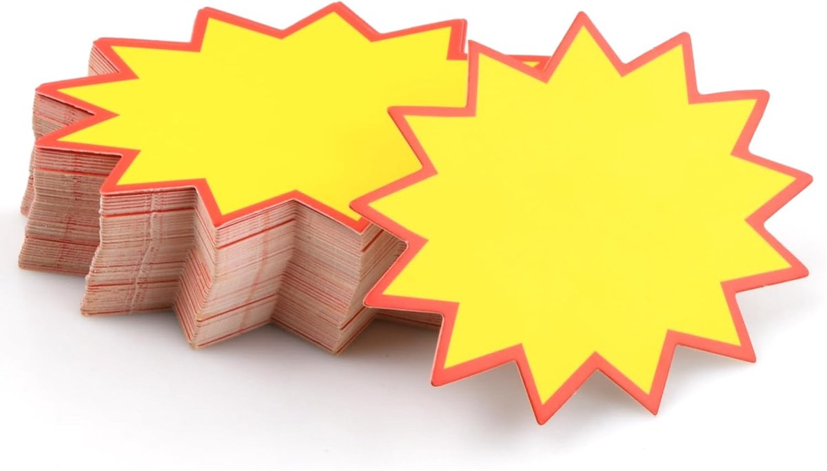 Prijslabels 100 stuks 8x11cm - Premium papier - Robuust en duurzaam - Perfect voor winkeldisplays - ShopVlot