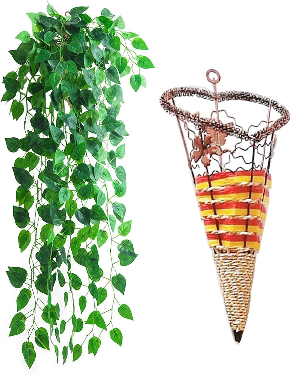 Kunstplanten 2-delig - Hangende Ivoren Klimop - Waterdicht - Perfect voor wanddecoratie - ShopVlot
