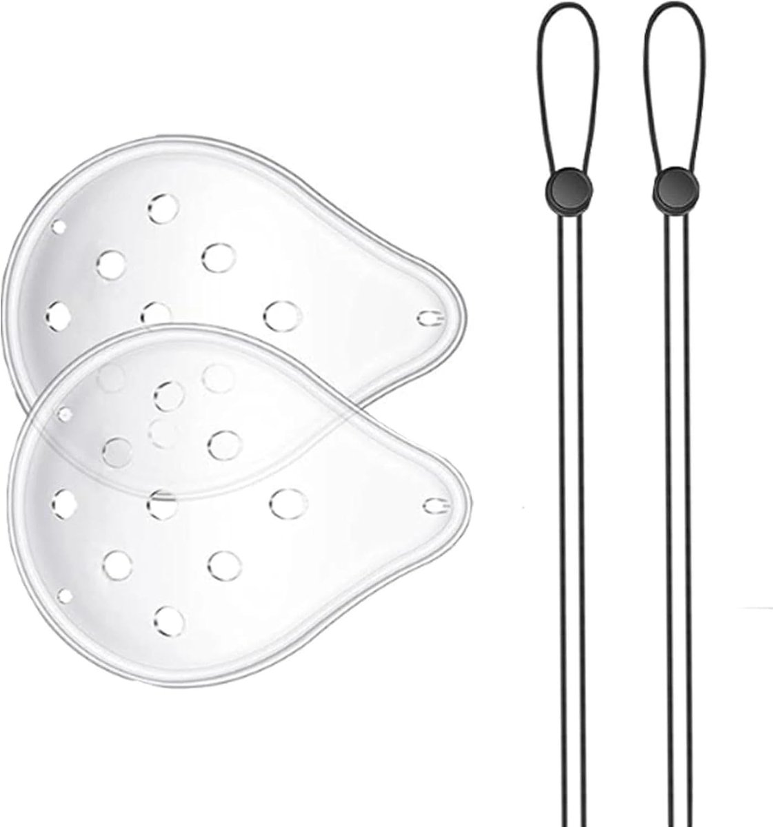 Medisch oogmasker 2 stuks - transparant plastic - 9 gaten - optimale bescherming na oogoperatie - ShopVlot
