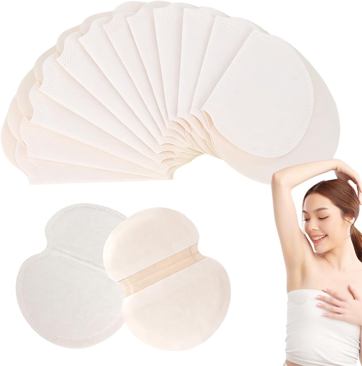Onderarm pads voor mannen en vrouwen - zelfklevend - geurloos - absorbeert zweetvlekken - ShopVlot