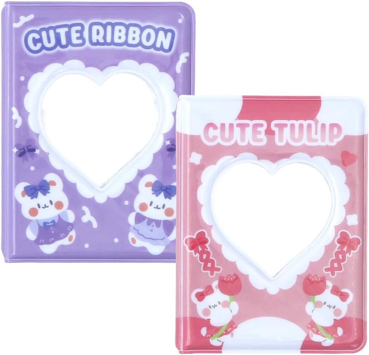 Mini fotoalbum set 3 inch - 2 stuks - 40 pockets - ideaal voor Kpop foto’s - ShopVlot