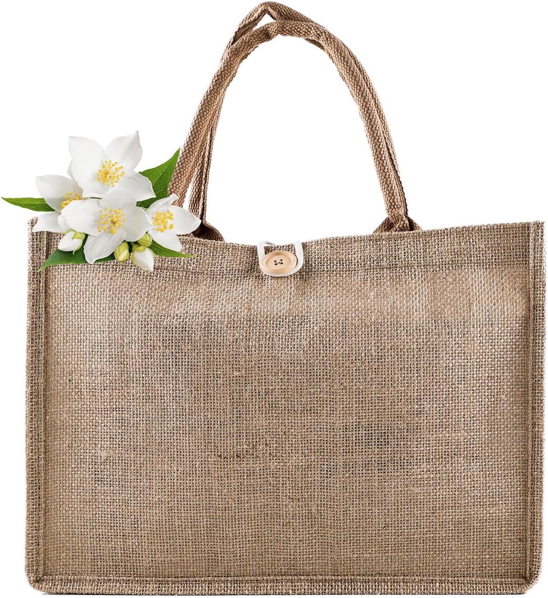 Jute tas met handvatten - handgemaakt - waterdicht - ideaal voor bruiloften - ShopVlot