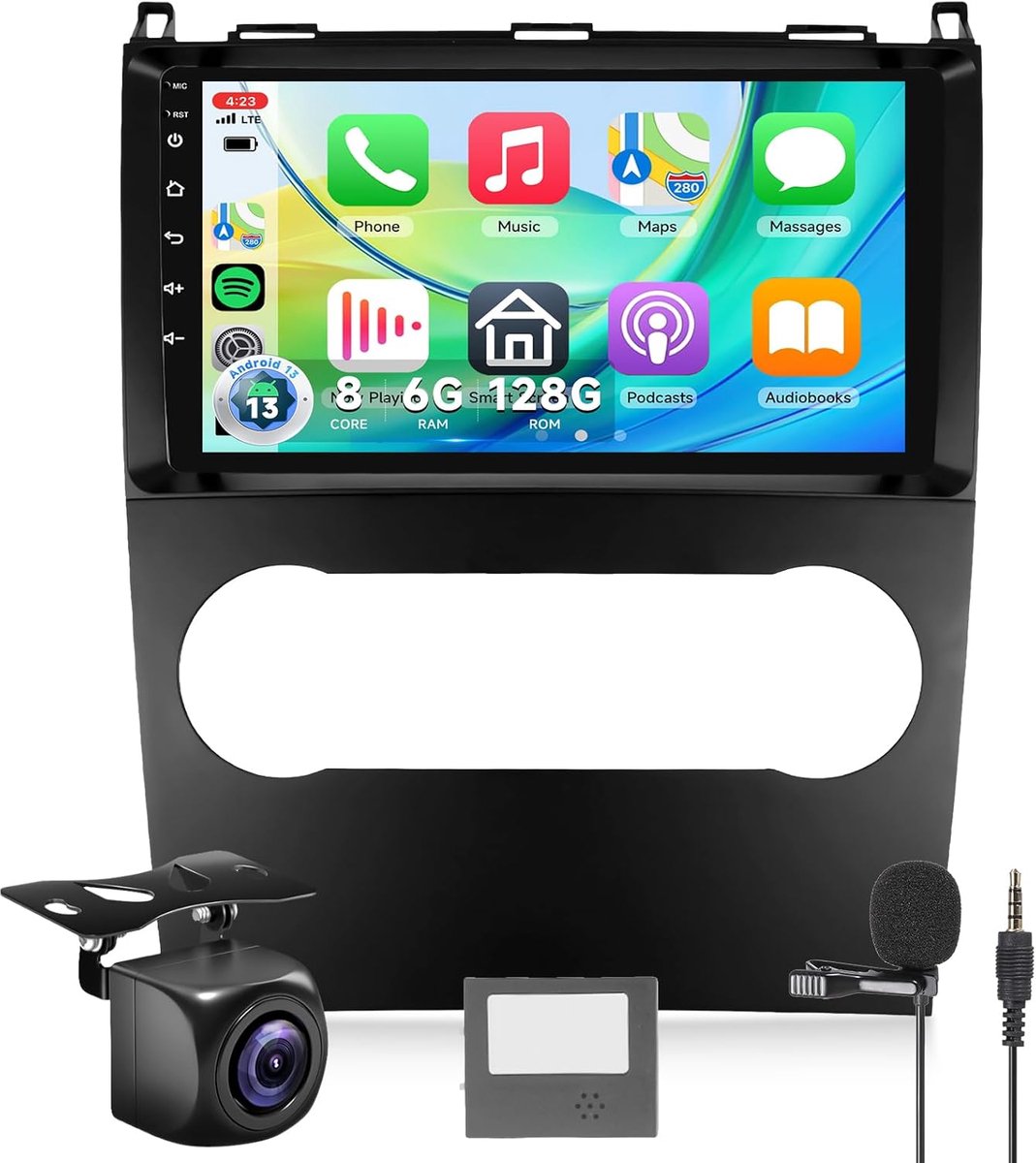 Autorradio 9 inch - Android 8 Core 6+128G - Carplay en Android Auto - GPS en Bluetooth - ShopVlot