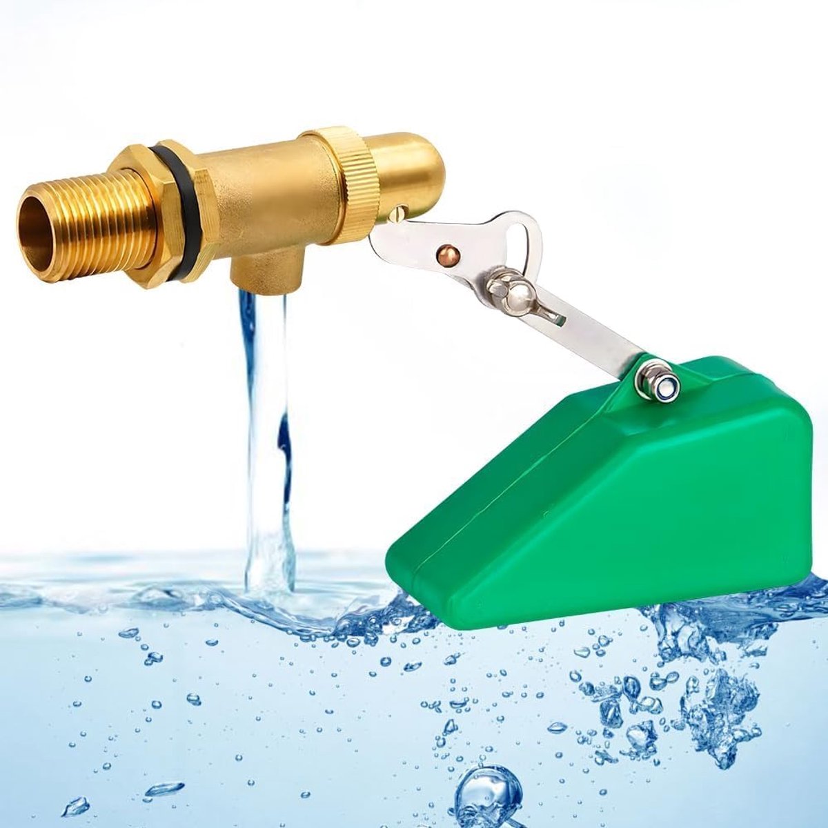 Floatklep 1/2 Inch - Messing met Kunststof Drijver - Automatisch Waterniveau - Ideaal voor Vissen en Irrigatie - ShopVlot