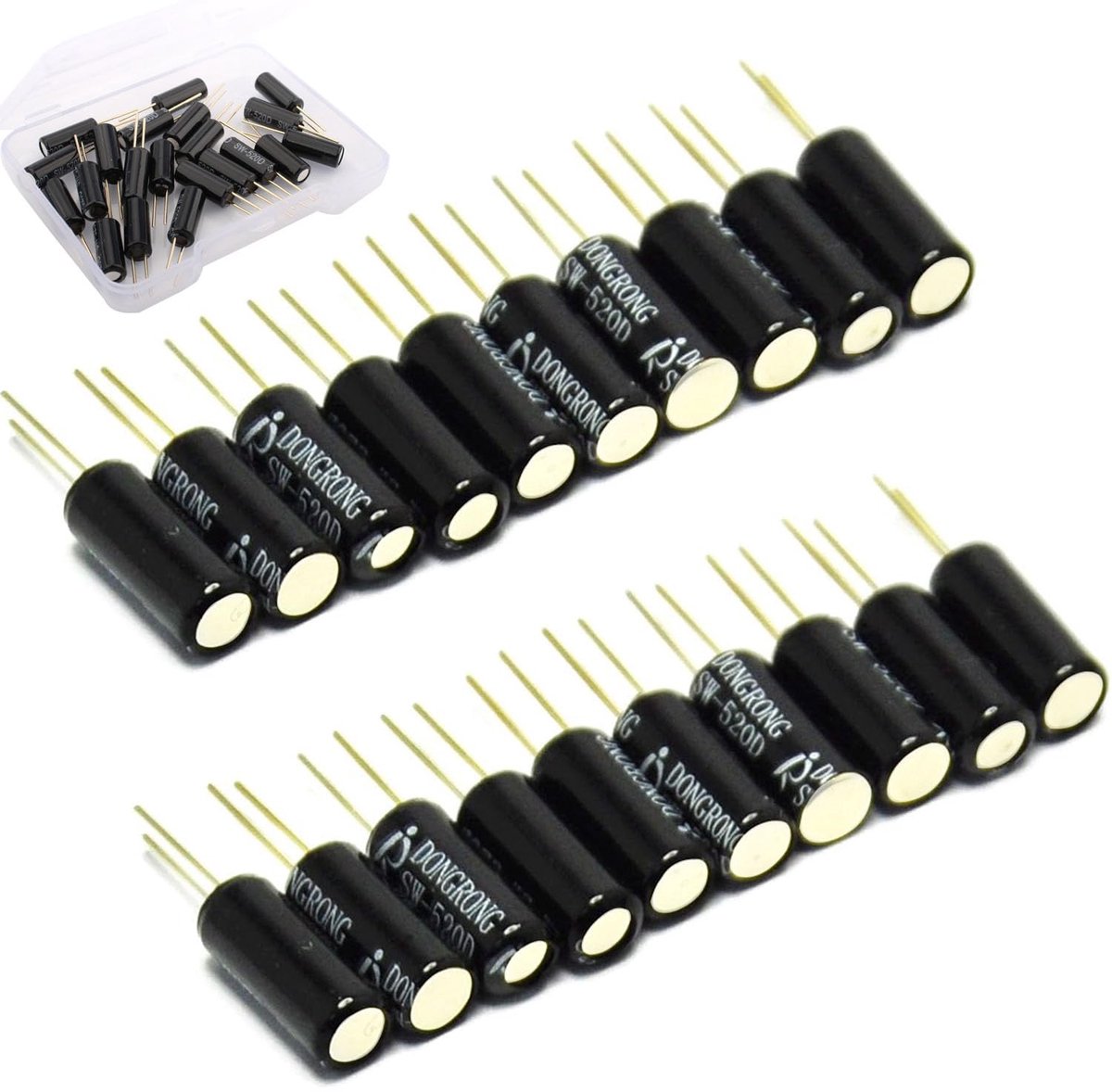 Tilt switch met metalen bal 20 stuks - Vibration sensor - 12V-24V - Ideaal voor Arduino projecten - ShopVlot