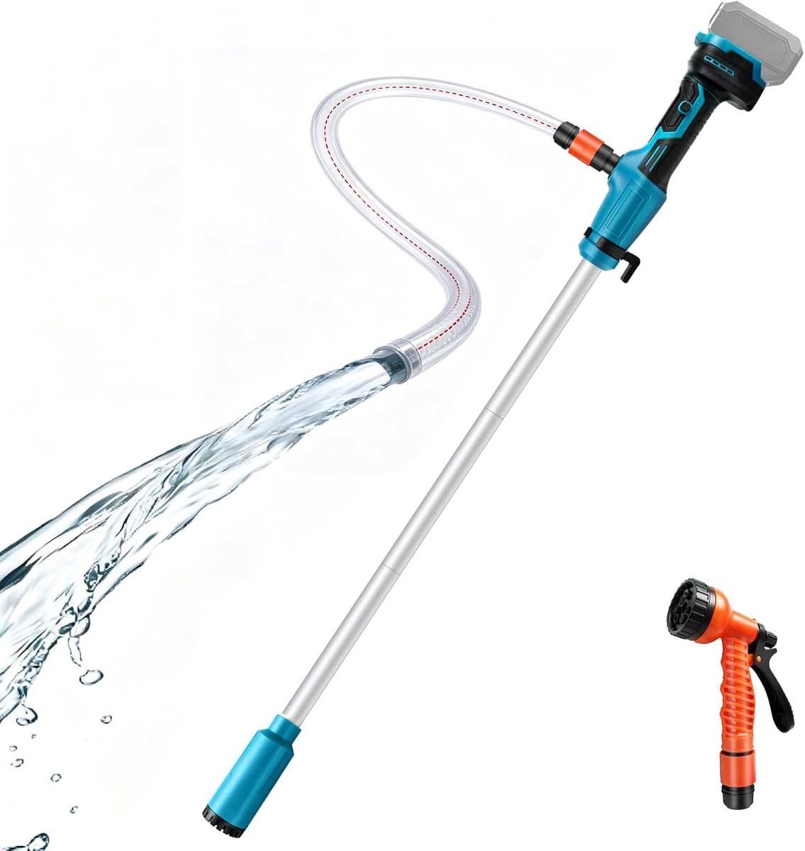 Draadloze waterpomp 50L/min - compatibel met Makita 18V batterij - draagbare carterpomp - ideaal voor zwembad en tuin - ShopVlot