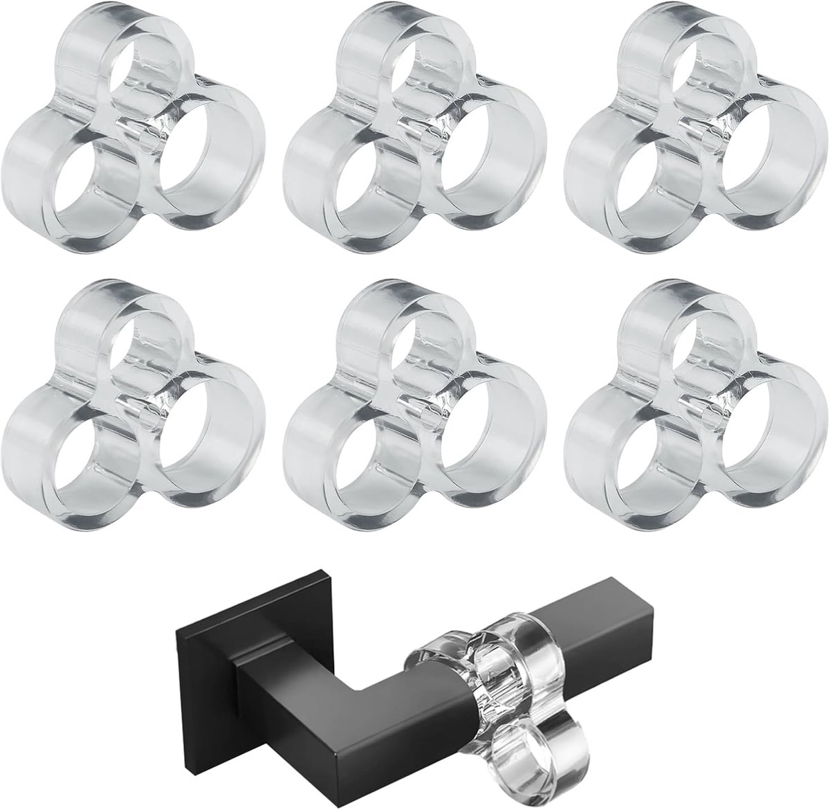 Deurstoppers 6 Stuks - Siliconen - Wandbescherming - Beschermt meubels en muren - ShopVlot