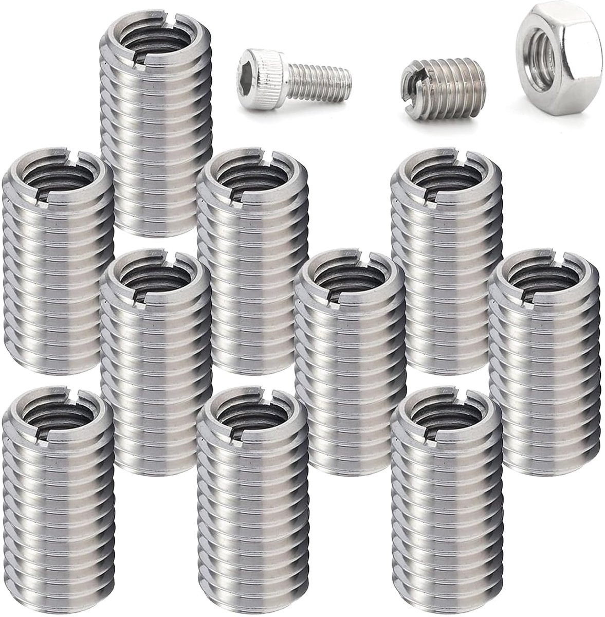 M10 naar M8 draad inserts - 10-delige set van 304 roestvrij staal - duurzame schroefadapter - ShopVlot