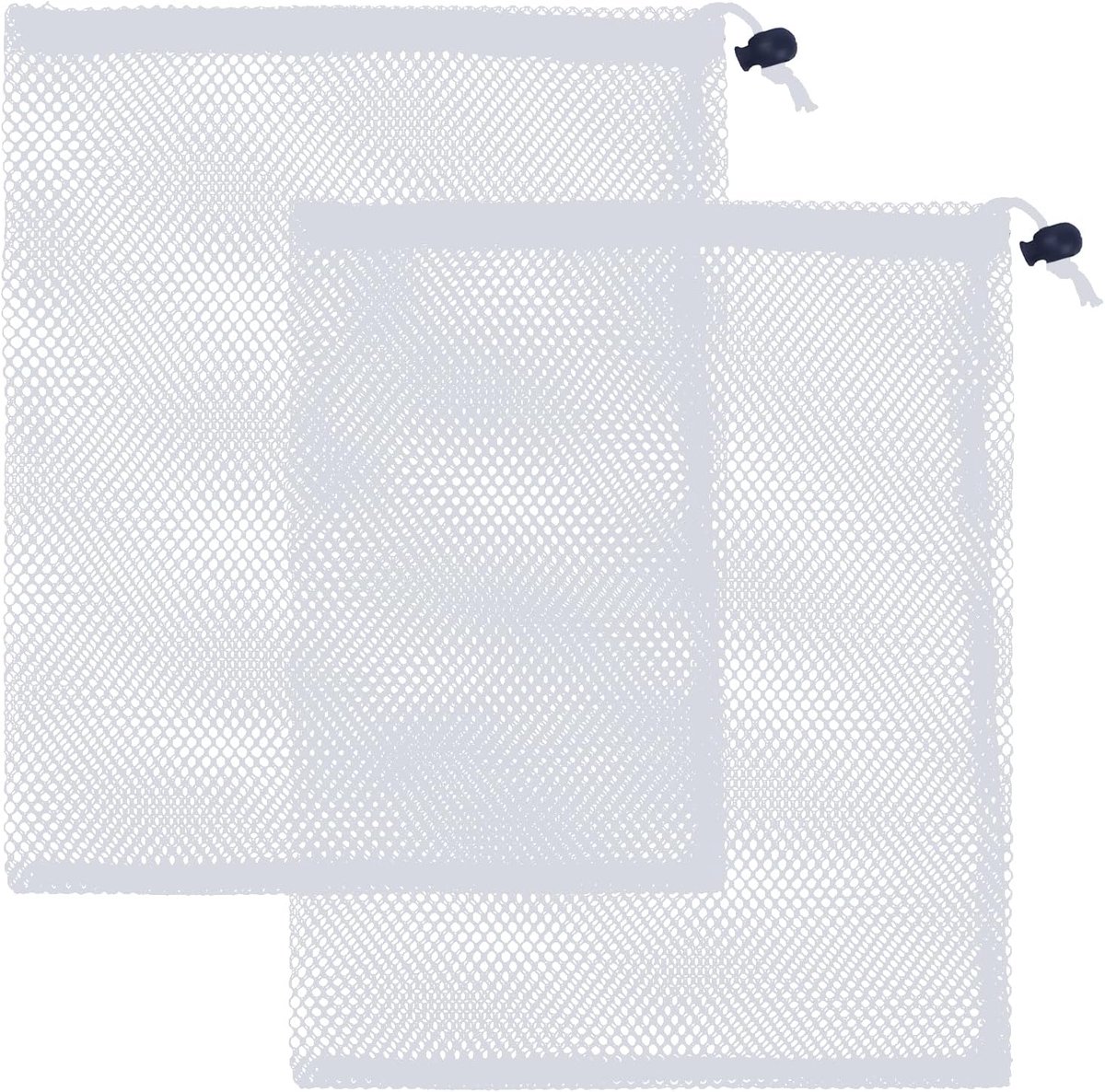 Mesh zakken met trekkoord - grote nylon opbergzakken - 35 x 40 cm - ideaal voor zwembad en strand - ShopVlot