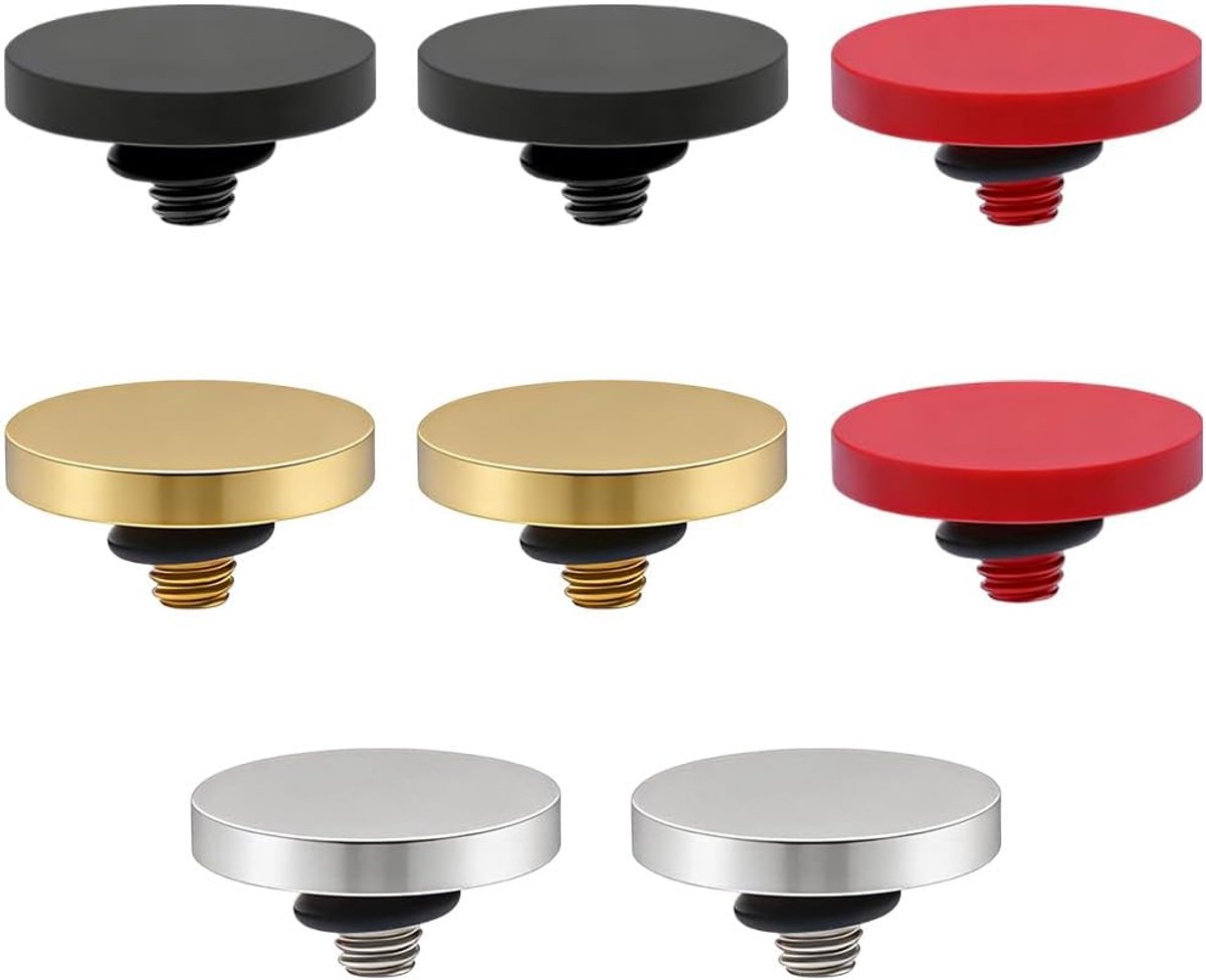 Camera knop 8 stuks - Concave drukknop - Koper - Vermindert camerabeweging voor scherpere foto's - ShopVlot