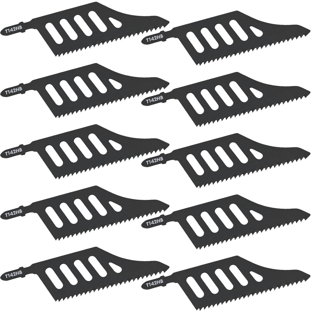 10 professional jigsaw blades 112 mm T-shank set - scroll saw blades for clean, flat cuts in wood, cork, plywood and - ShopVlot