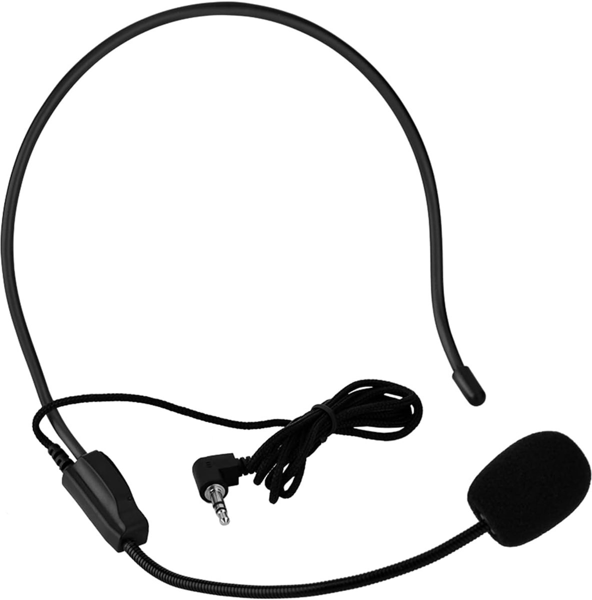 Head-Mounted Microphone, 3.5mm Wired Main Microphone, Set of 2 Mini Condenser Headset Microphone, Hands-Free - ShopVlot